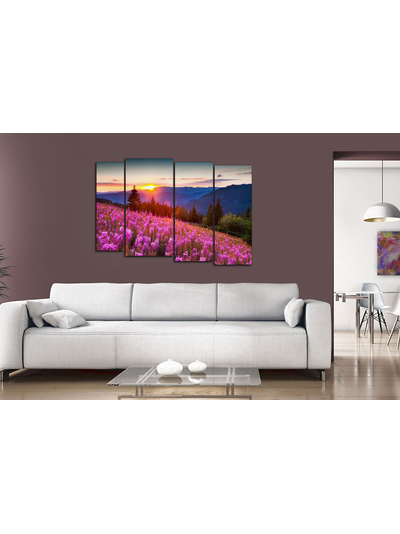 Модульная картина "Цветущий склон"