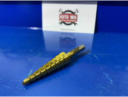 Сверло ступенчатое 4.0-12.0 мм 9 ступеней P6M5K5 АвтоDело 40812