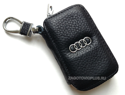 Ключница авто из натуральной кожи флотер с логотипом AUDI