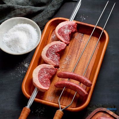 Tramontina шампур двойной Churrasco 65 см, нерж. сталь, дер. ручка  26419/065