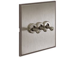 Переключатель трехклавишный тумблер T&J Electric Titanium Stainless Steel