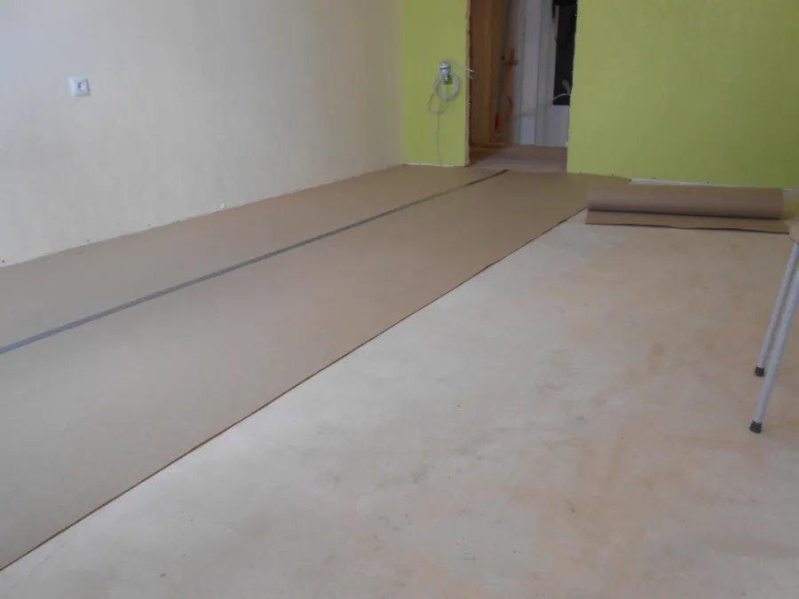 Укладка демферного полотна "Виброфлор"