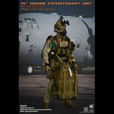 Американский морской пехотинец с парашютом - Коллекционная ФИГУРКА 1/6 MEU MRF Military Free Fall Insertion Desert (26043SD) - Easy&amp;Simple