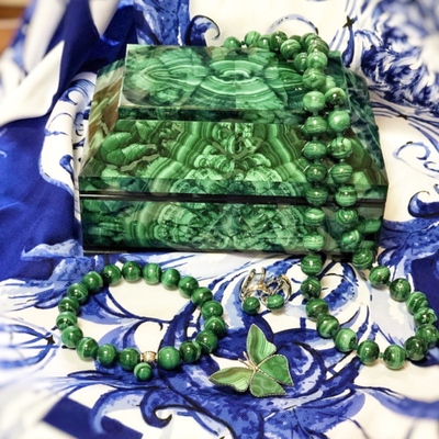 Шкатулки из малахита