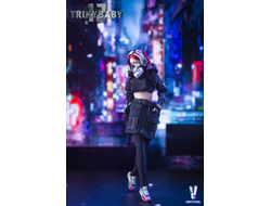 Киберпанк девушка-агент - Коллекционная фигурка 1/12 SCALE CYBERPUNK TRICKYBABY 12 RAINBOW (VCF-3006) - VERYCOOL