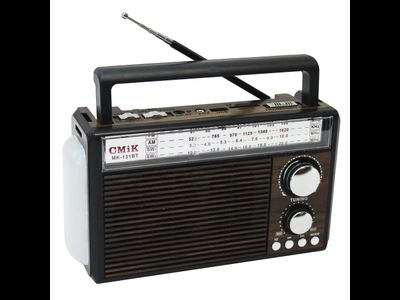 Аналоговый Bluetooth радиоприемник с MP3-проигрывателем, фонариком и универсальным питанием CMiK MK-131