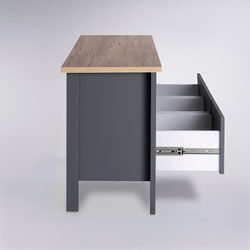 Сага Тумба 3 ящика 1312х622х414 серый/ясень