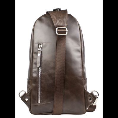 Кожаный кросс-боди рюкзак Crespino brown (арт. 
3106-52)