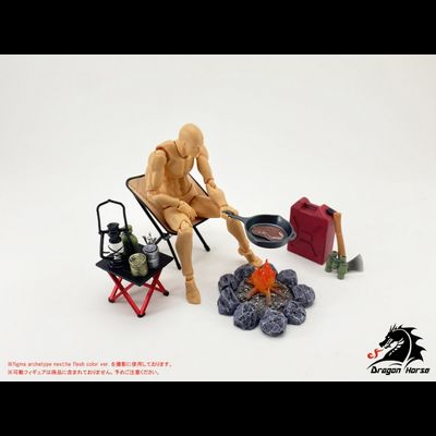 Набор аксессуаров &quot;Кемпинг у костра&quot; - Коллекционная ФИГУРКА 1/12 scale CAMPING EQUIPMENT (DH-E002) - DRAGON HORSE