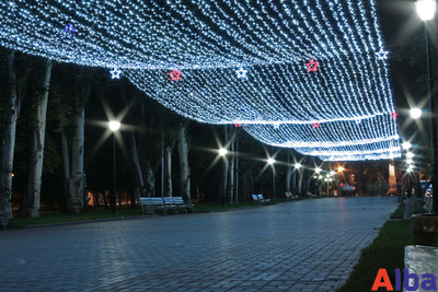 Гирлянда-нить 10 м, 220В, СИНИЙ, IP65, провод ПВХ, статика