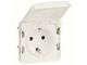 Legrand Plexo Белый Розетка с/з с крышкой, накладная, в сборе IP55 069689+069639
