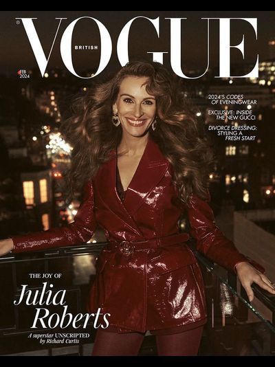 Vogue British February 2024 Julia Roberts Cover, Иностранные журналы в Москве, Intpressshop