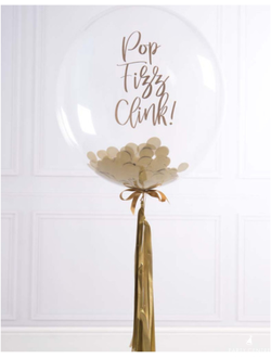 Баблс с конфетти золото и кисточкой