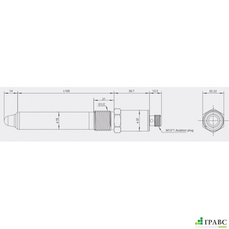 Емкостно-частотный датчик уровня KATU LS280-L100-M
