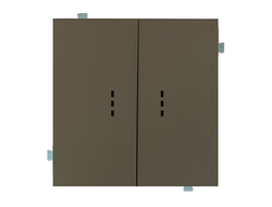 Выключатель двухклавишный перекрестный с подсветкой (механизм + клавиша) капучино