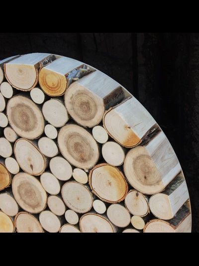 панно из пеньков