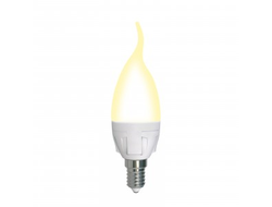 Лампа светодиодная Uniel ЯРКАЯ свеча на ветру CW37 диммируемая E14 7W(600lm 240°) 3000К 37x134 LED-CW37 7W/3000K/E14/FR/DIM