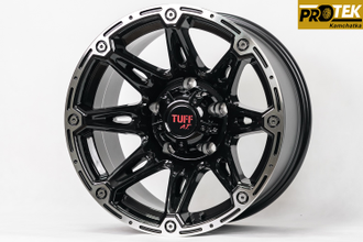 Комплект дисков R17 9,0J ET-40 5*150 TUFF A.T. T-01 Черный с полированным ободом (R606)