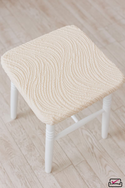 Чехол на табурет Жаккард Волна  Шампань (2 ШТУКИ). Россия