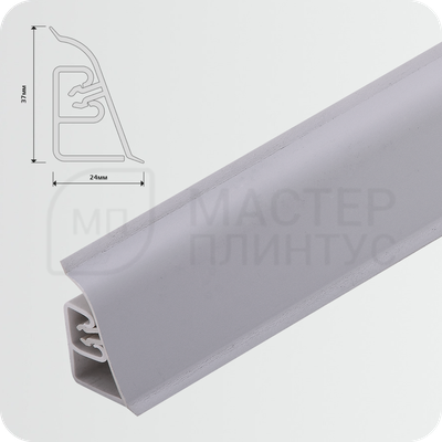 “Плинтус для столешницы CEZAR BL44 032”, “Серебристый кухонный плинтус”, “ПВХ плинтус для столешницы