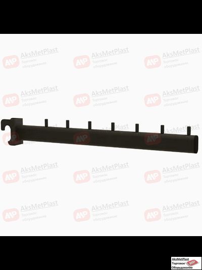MB-M735 Кронштейн наклонный черный шагрень 7 штырьков на овальную трубу усиленный L=350 мм