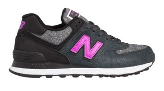 New Balance 574 Серые с фиолетовым женские (36-41) Арт. 353F-A