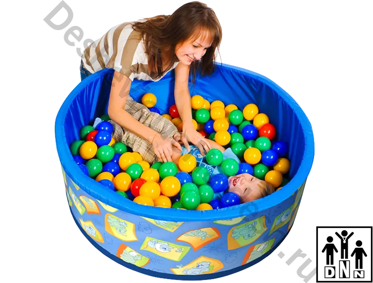 Детский сухой бассейн с шариками круглый