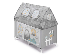 Манеж-Кровать Cam Daily Dolci Sogni с домиком серый