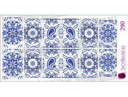 Слайдер-дизайн 290 - Синие снежинки и индийские огурцы