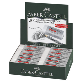 Ластик большой FABER-CASTELL "Dust Free", 62x21,5x11,5 мм, белый, прямоугольный, 187120