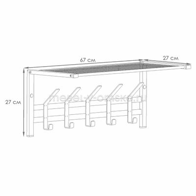 Вешалка с полкой ТОРОНТО 21
