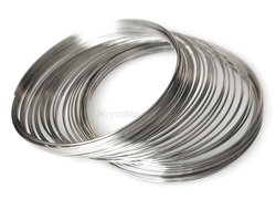 МЕМОРИ ПРОВОЛОКА / ПРОВОЛОКА С ПАМЯТЬЮ ДЛЯ БРАСЛЕТОВ (толщина 0,6мм) 5,5-6см - НИКЕЛЬ - 10 ВИТКОВ