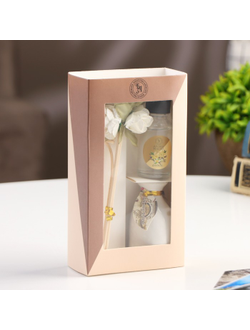 Набор подарочный  с диффузором "Ваза с цветком" ваниль, "Богатство Аромата"