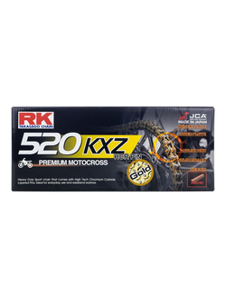 Цепь RK GB520KXZ-120 для мотоциклов (золотая, без сальников)