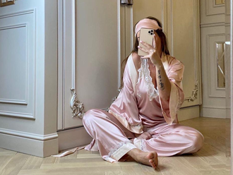 Домашняя одежда Виктория Сикрет 6в1 цвет розовый