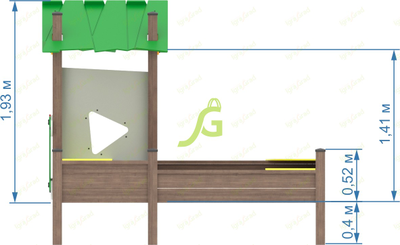 Детская песочница IgraGrad с крышей (мод.2)