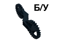 ! Б/У - Technic, Arm 1 x 7 x 3 with Gear Ends, Black (32311 / 4140501) - Б/У