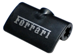 Technic, Panel Curved 2 x 3 x 1 with Silver 'Ferrari' Pattern, Black (71682pb004 / 6346648)