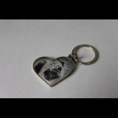 Комплект для изготовления брелков в виде сердец (заготовки с бортиками), 10 штук. Стандартное крепление!