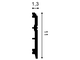 Напольный плинтус SX105 - 11*1,3*200см