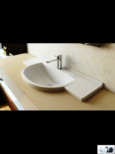 Раковина Эстет Cuba 90 х 43 см мраморная на столешницу