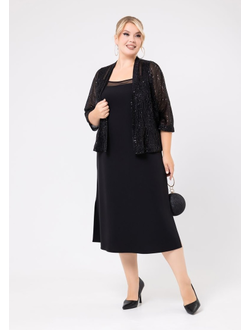 Жакет 132889 чёрный 52-64р