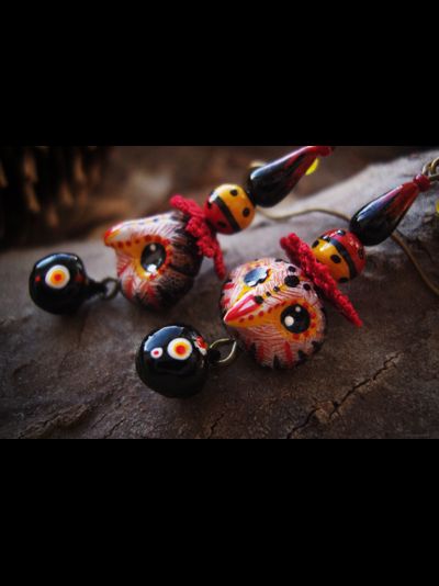 Серьги с колокольчиками-талисманами от сглаза &quot;Чародейские совушки&quot;