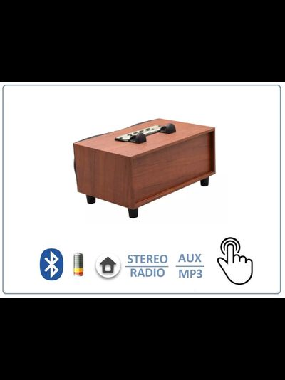 Bluetooth колонка СТЕРЕО, радио FM, с аккумулятором, для использования в помещении