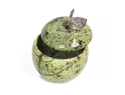 Шкатулка "Яблоко" из змеевика