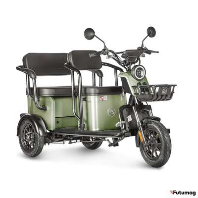 Электротрицикл Wanshida UM+ 60V 1000Вт зеленый