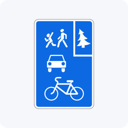 Дорожный знак 5.39 Велосипедная зона