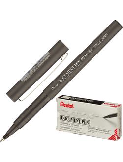 Роллер PENTEL Dokument Pen 0,3мм метал.клип, черный ст. Япония