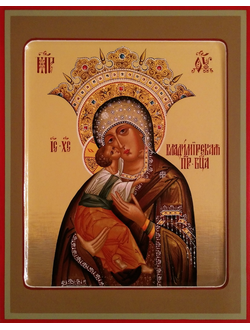 Владимирская Богородица. Рукописная икона.