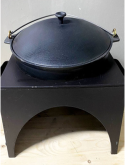 Подставка под казан 4мм для высокого мангала (соты/узоры)